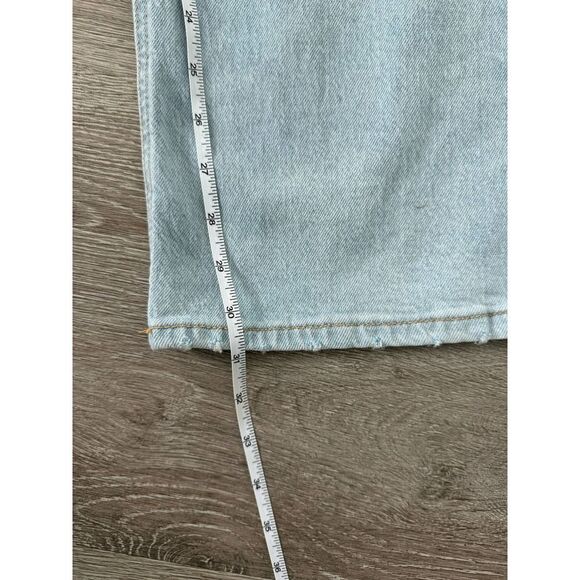 H&M EUC High Rise Wide Leg Jeans Size 6 Light Wash Distressed - Picture 15 of 15